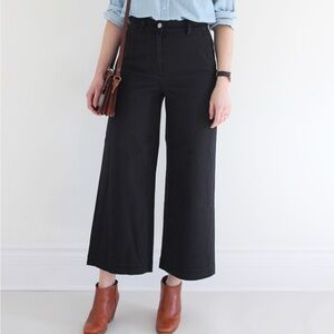 Everlane Wide Leg Cropped Highrise Black Jeans Women’s Size 10